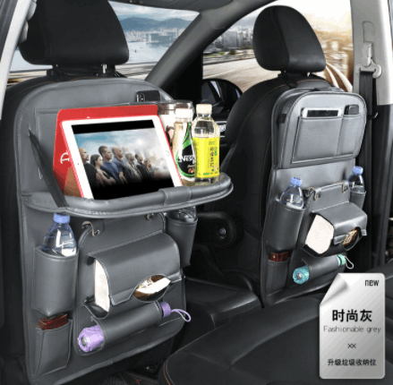 Pad-Bag Organizer Tray Car-Seat Car-Trash-Can Auto-Accessories Foldable Table Travel - J&J Detailing Services  