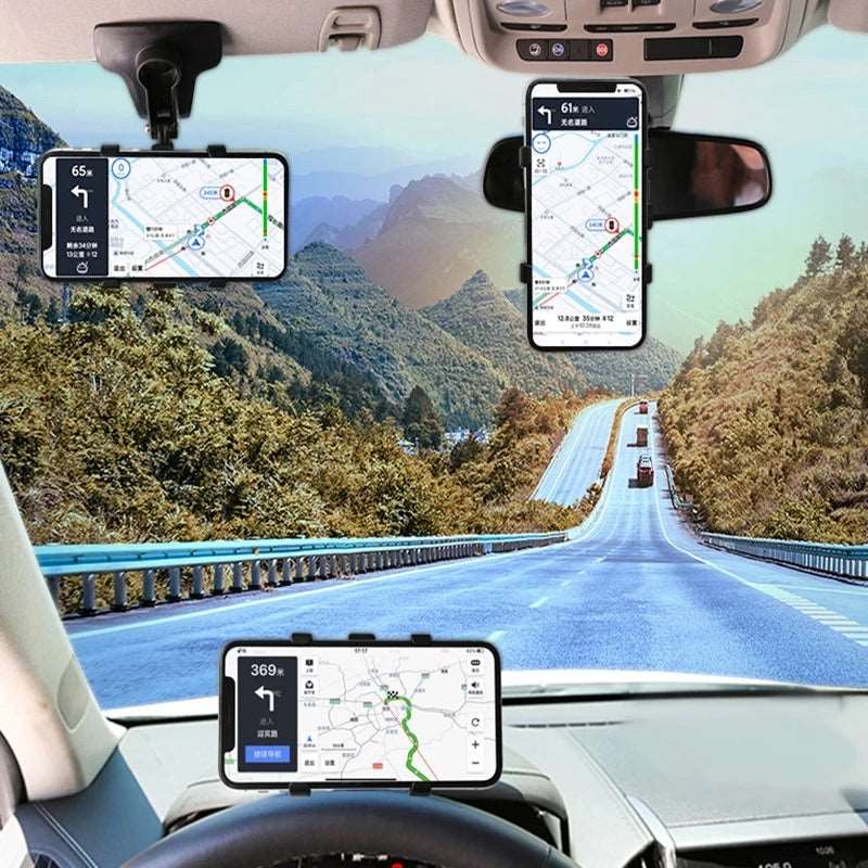 3 in 1 Car Phone Holder Dashboard Rearview Mirror Mobile Phone GPS Navigation Bracket Adjustable Auto Phone Holder For iPhone 13 - J&J Detailing Services  