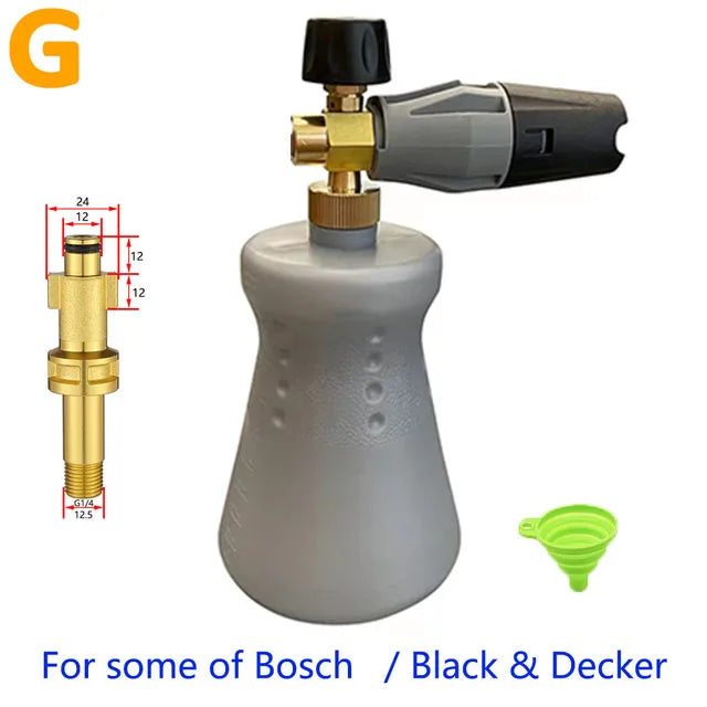 1L Large Caliber Foam Generator Foam Kettle Car Wash Foamer Lance Specialized Nozzle Pressure Washer For Karcher/Nilfisk - J&J Detailing Services  