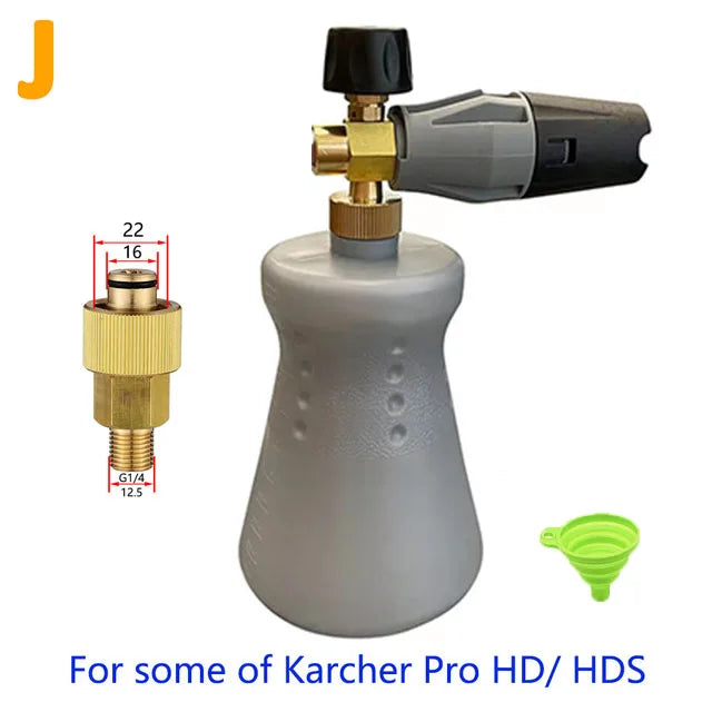 1L Large Caliber Foam Generator Foam Kettle Car Wash Foamer Lance Specialized Nozzle Pressure Washer For Karcher/Nilfisk - J&J Detailing Services  