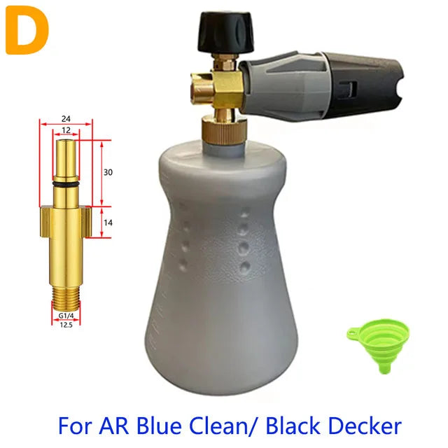 1L Large Caliber Foam Generator Foam Kettle Car Wash Foamer Lance Specialized Nozzle Pressure Washer For Karcher/Nilfisk - J&J Detailing Services  