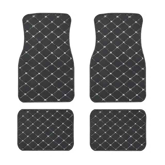 Car Floor Mats 4PCS Universal PU Leather Waterproof - J&J Detailing Services  