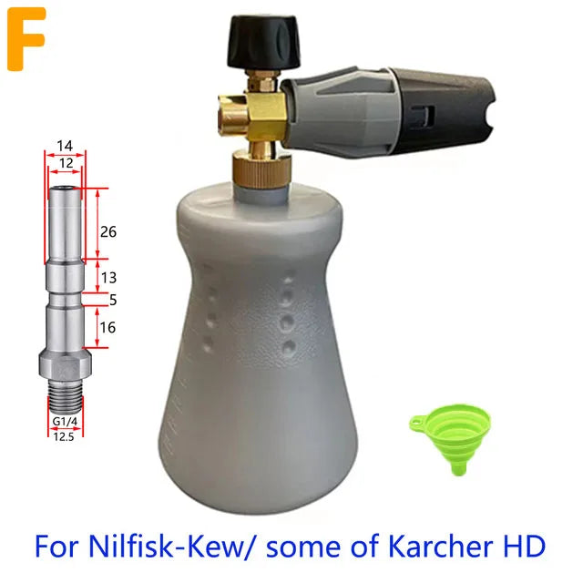 1L Large Caliber Foam Generator Foam Kettle Car Wash Foamer Lance Specialized Nozzle Pressure Washer For Karcher/Nilfisk - J&J Detailing Services  