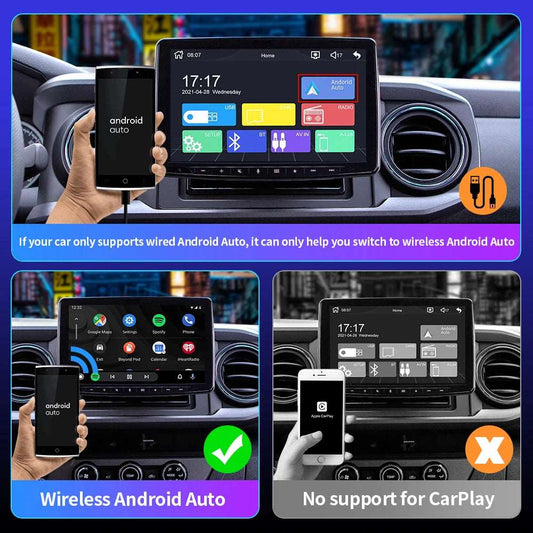 CarAIBOX 2in1 Wireless CarPlay Dongle Wireless Android Auto Box For Car Radio with Wired CarPlay - J&J Detailing Services  