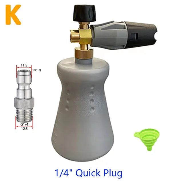 1L Large Caliber Foam Generator Foam Kettle Car Wash Foamer Lance Specialized Nozzle Pressure Washer For Karcher/Nilfisk - J&J Detailing Services  