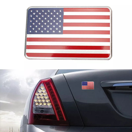 USA American Flag Badge Emblem Car Sticker 3D Metal Chrome Decoration Decal Waterproof Universal Exterior Parts Car Accessories - J&J Detailing Services  